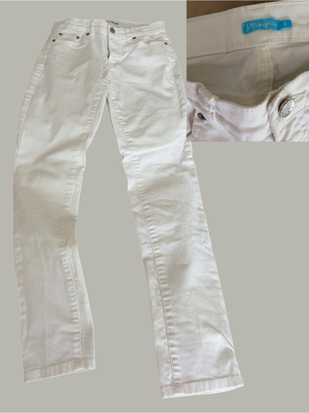White J.L. Laughlin Women's Skinny Jeans